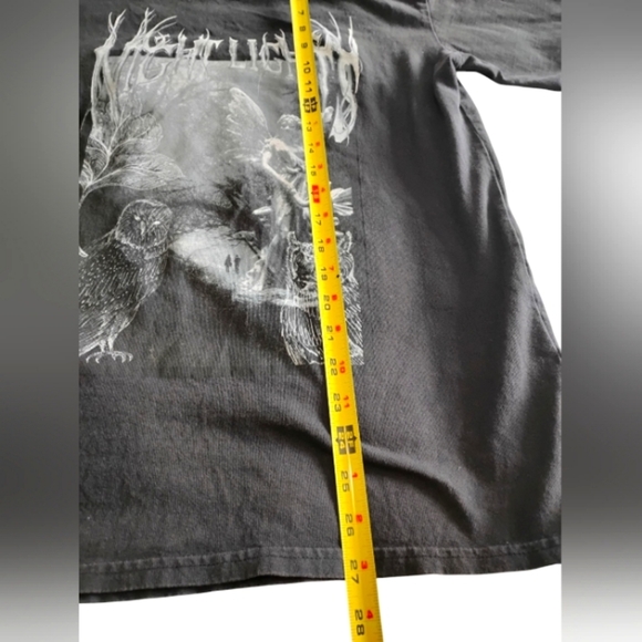 TWIK | Black Graphic 'NIGHT LIGHTS' Fairycore Goth T-Shirt | Size XS - Picture 5 of 7